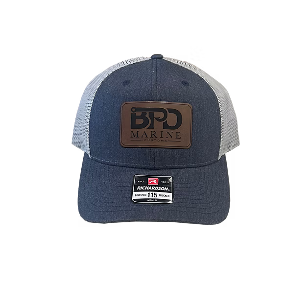 BPD Marine Leather Patch Hat - Navy
