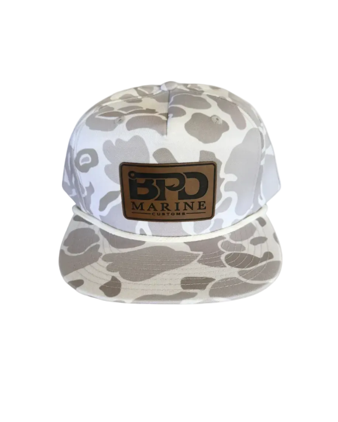 BPD Marine leather patch hat - blizzard duck camo