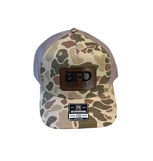 BPD Marine Leather Patch Hat - Camo