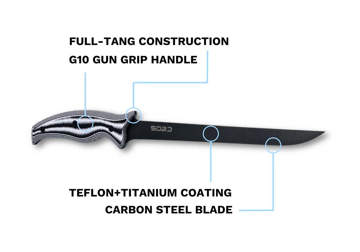 SORD 8" fillet knife - Medium Flex