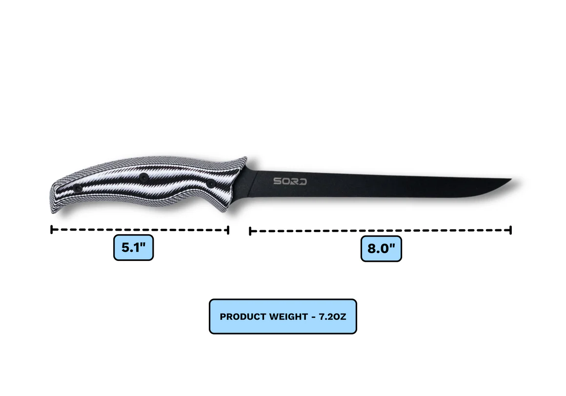 SORD 8" fillet knife - Medium Flex