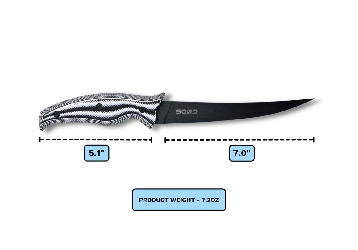 SORD 7" fillet knife - medium flex