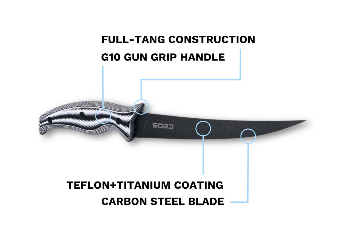 SORD 7" fillet knife - medium flex